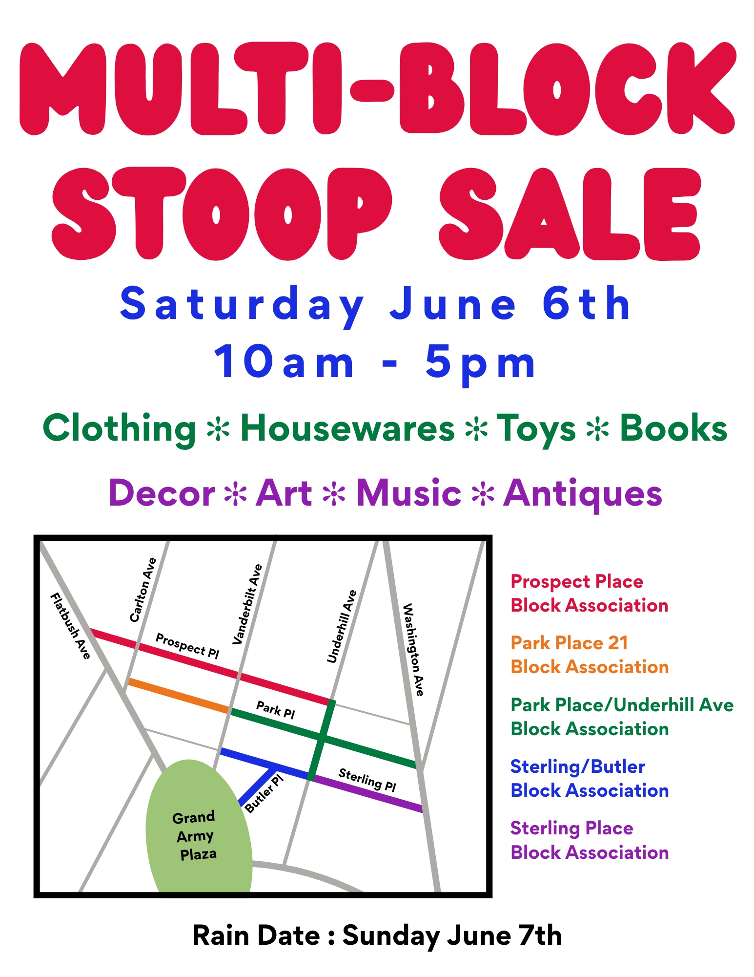 Stoop Sale flyer 2026 color