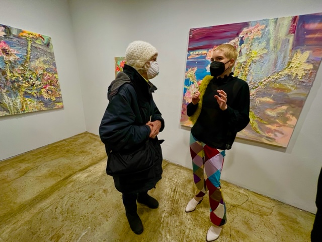 Neighbors in the news - Chrissy and Robin at gallery show opening
