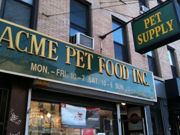 Acme Pet Food storefront