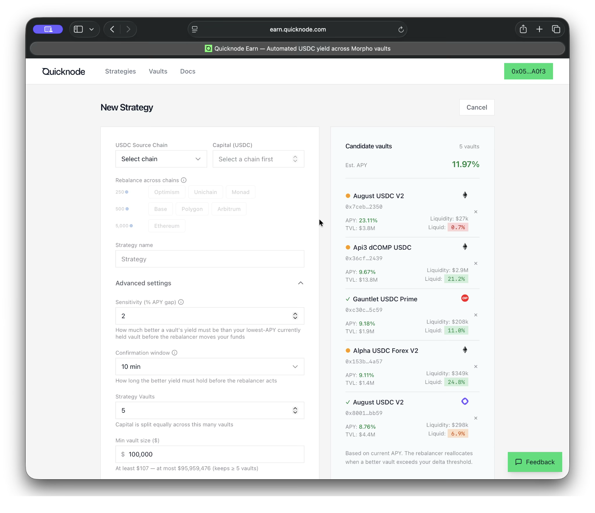 Quicknode earn