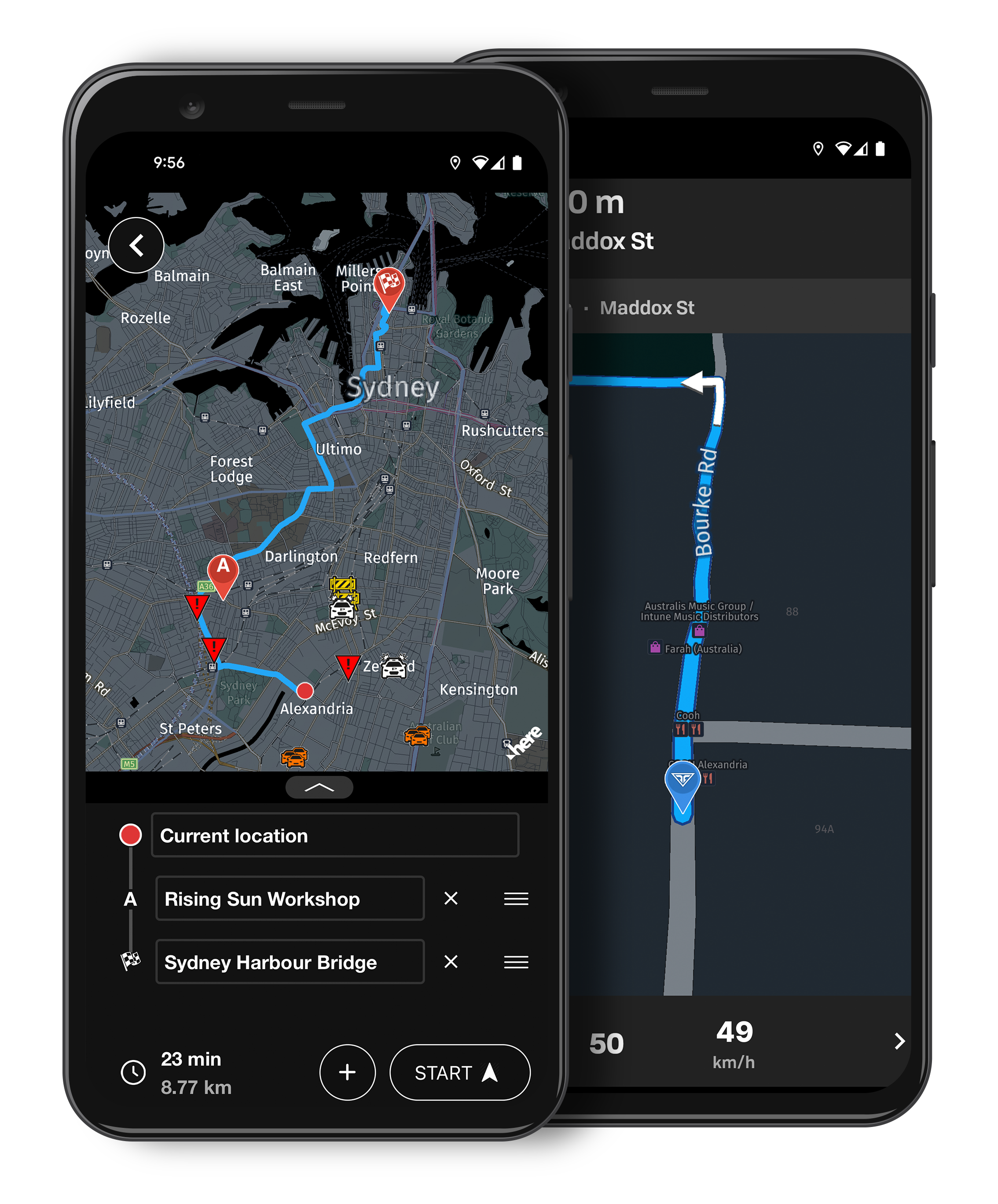 Forcite App Navigation Screens