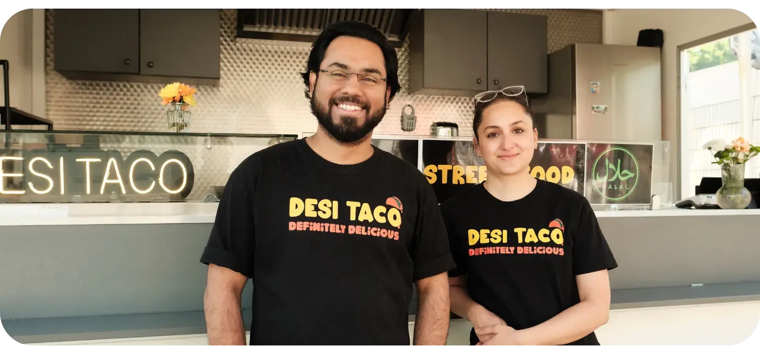 Mritunjay Kumar Verma and Sanja Jelenković, co-founders of Desi Taco