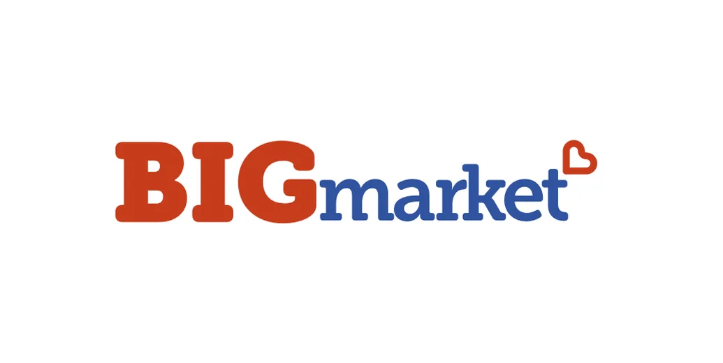 Big Market supermarket logo, centered on a solid white 1035x520 canvas matching the brand-logo template used across Grocery Brand cards, used as brand card image for Big Market - Albania