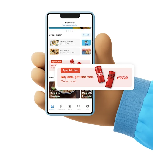 Wolt in app ads