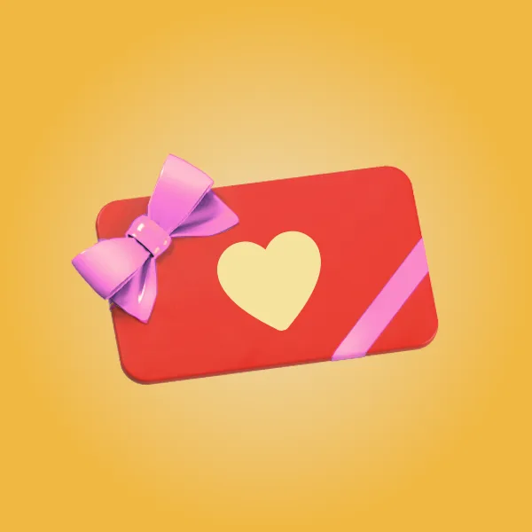 Gift card with ribbon and heart design, perfect for flexible Mother’s Day gifting and instant delivery.