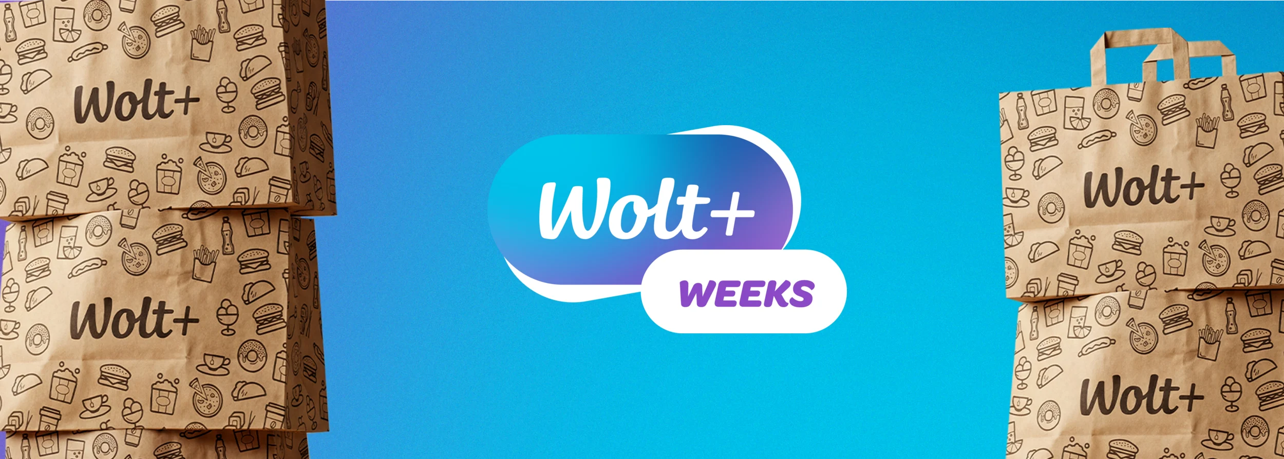 SV hero banner image for Wolt+ Weeks landing page Hero slice