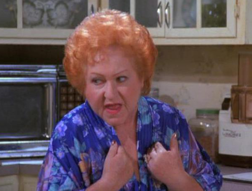 Mrs. Costanza (Estelle Harris) in “Seinfeld” | Mommy Fearest | Purple Clover