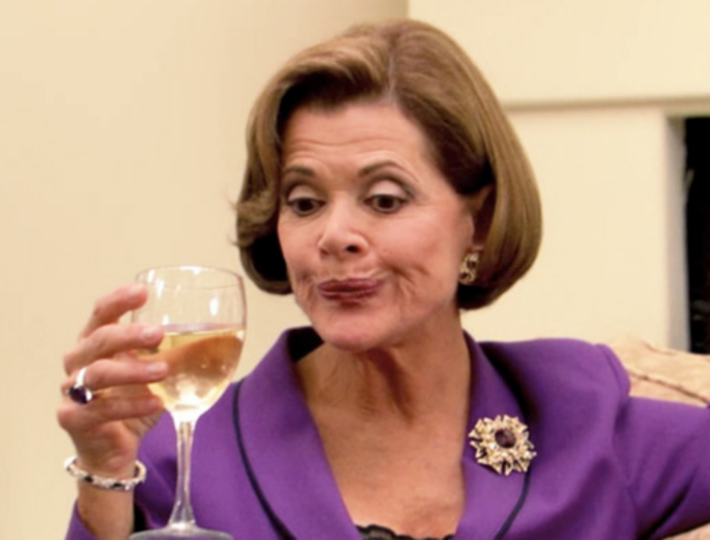 Lucille Bluth (Jessica Walter) in “Arrested Development” Mommy Fearest Purple Clover