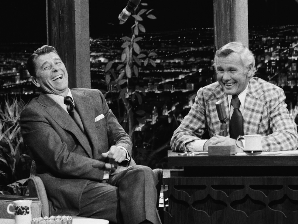 ...and former California Governor Ronald Reagan shares a laugh with “The To...
