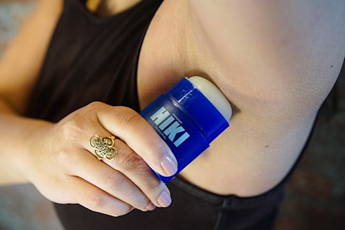 Travel Deodorant in Use