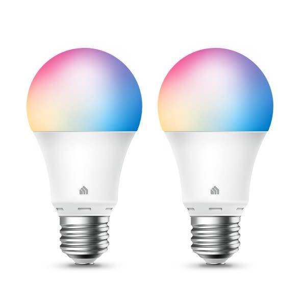 Deux ampoules intelligentes Wi-Fi multicolores Kasa