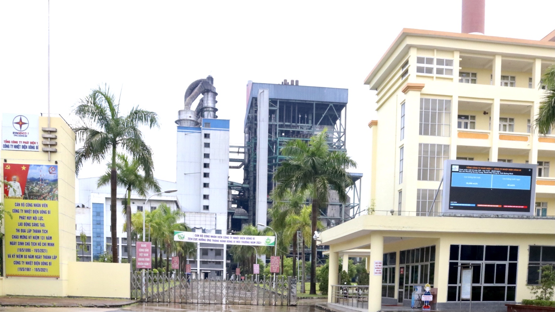 Hiển thị thông số quan trắc môi trường tại Nhiệt điện Uông Bí