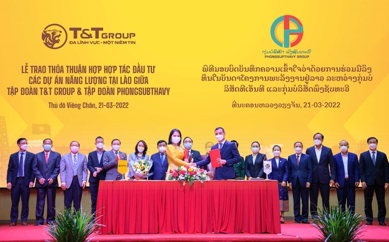 T&T Group "bắt tay" với tập đoàn hàng đầu của Lào hợp tác phát triển 2.500 MW điện tái tạo