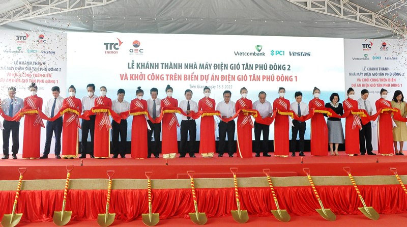 Tiền Giang: Khánh thành Nhà máy điện gió Tân Phú Đông 2