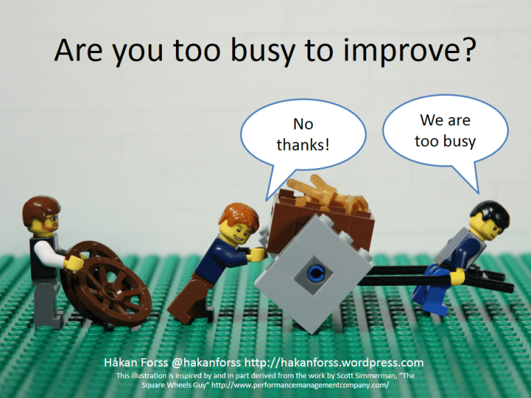 Humoristic picture to describe teams that refuse continuous improvement