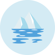 La colonne de l'iceberg du modèle de rétrospective Sailboat (Voilier)