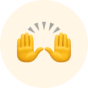 Emoji de mains en l'air