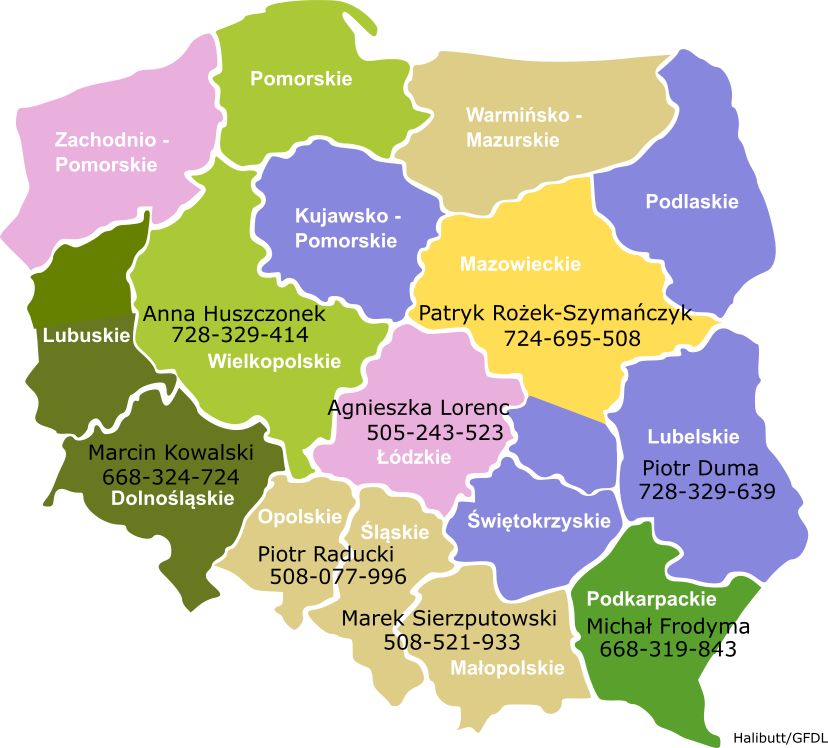mapa montaże