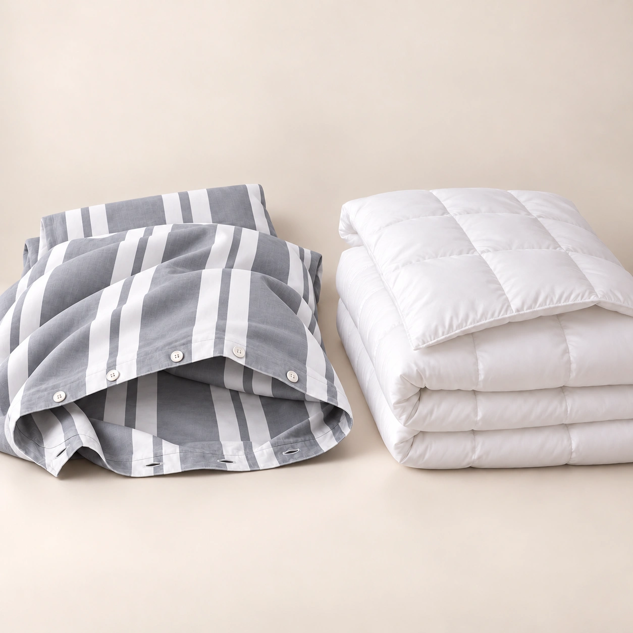 Linndecors Boldrush Grey Duvet Cover + Comforter duvet comforter set shown in Grey