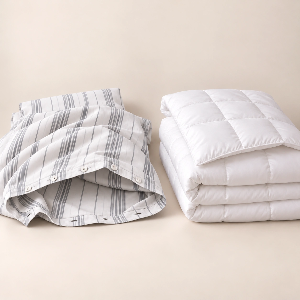 Linndecors SilverStream Grey Duvet Cover + Comforter duvet comforter set shown in Grey