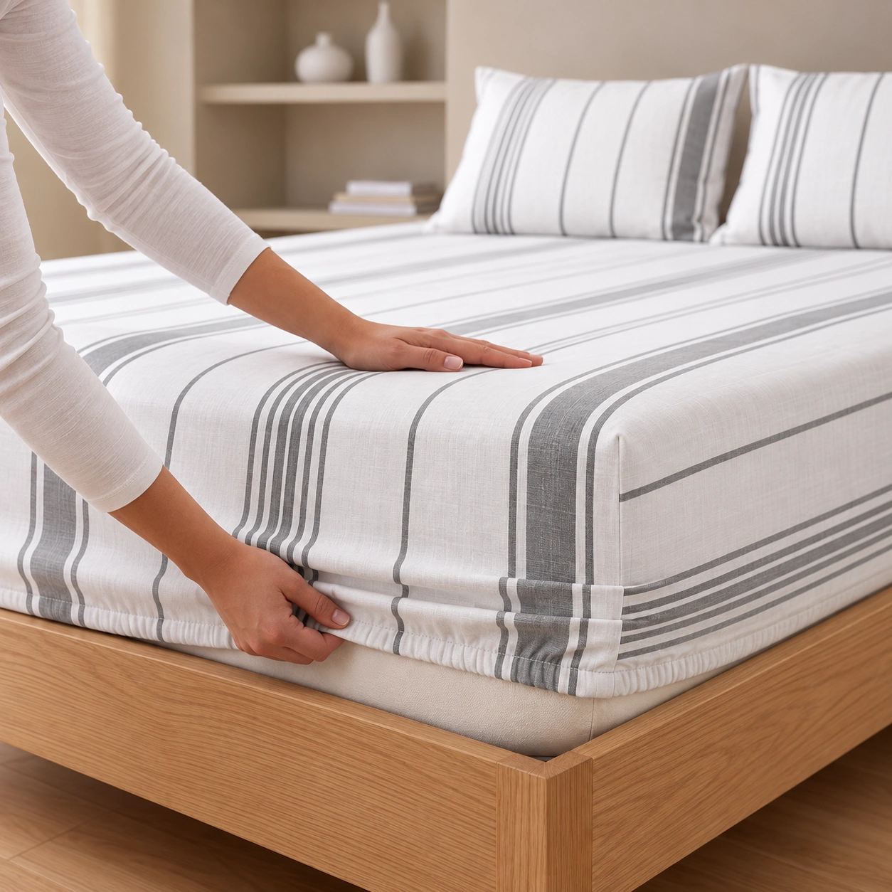 Fitted Sheets in woven cotton
