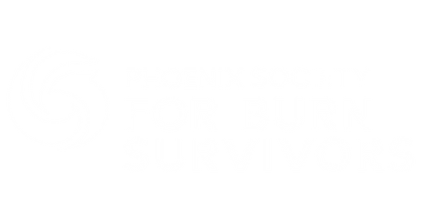 Phoenix Society for Burn Survivors Logo - White