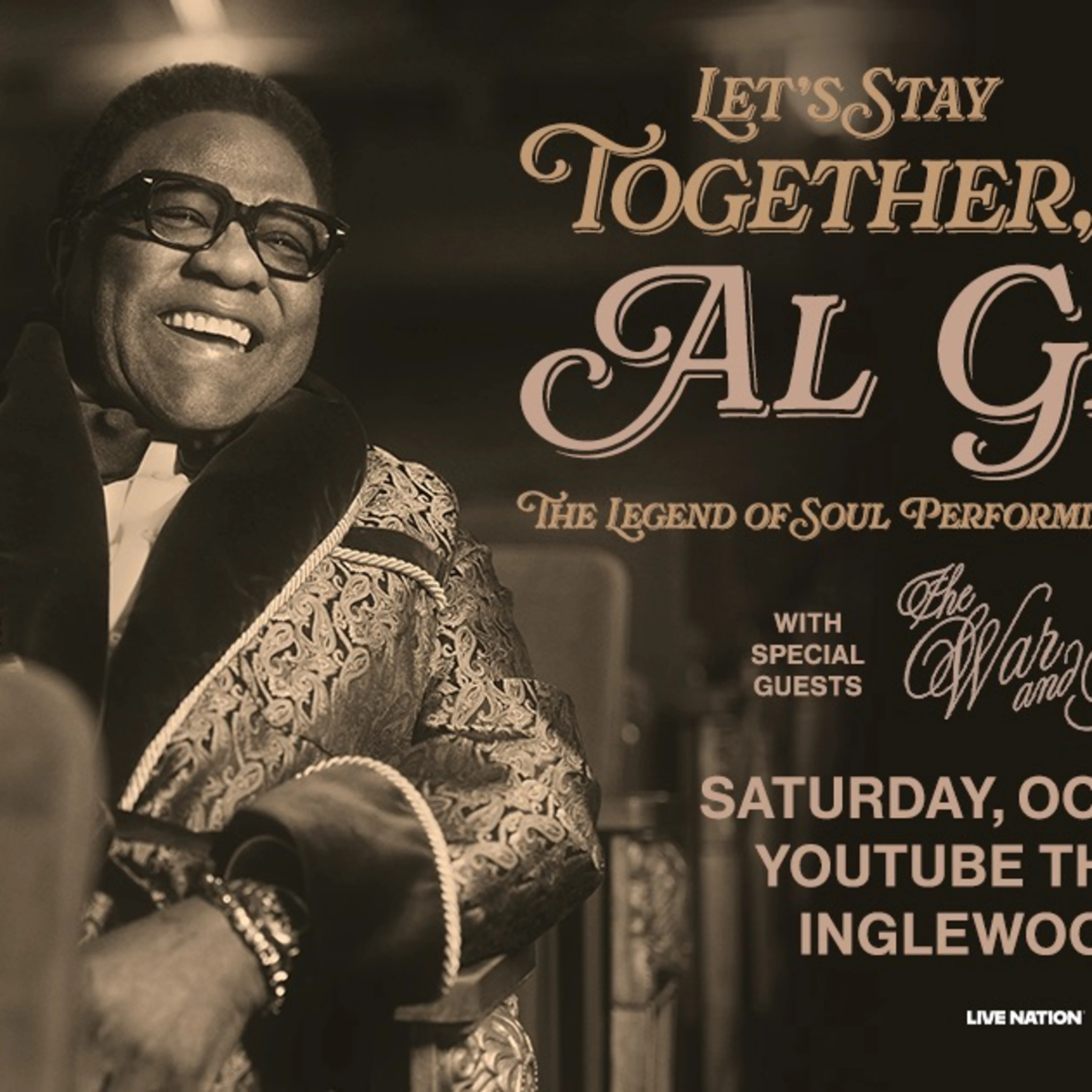 Let's Stay Together, LA: Al Green with Special Guests The War and Treaty at YouTube Theater on October 4, 2025