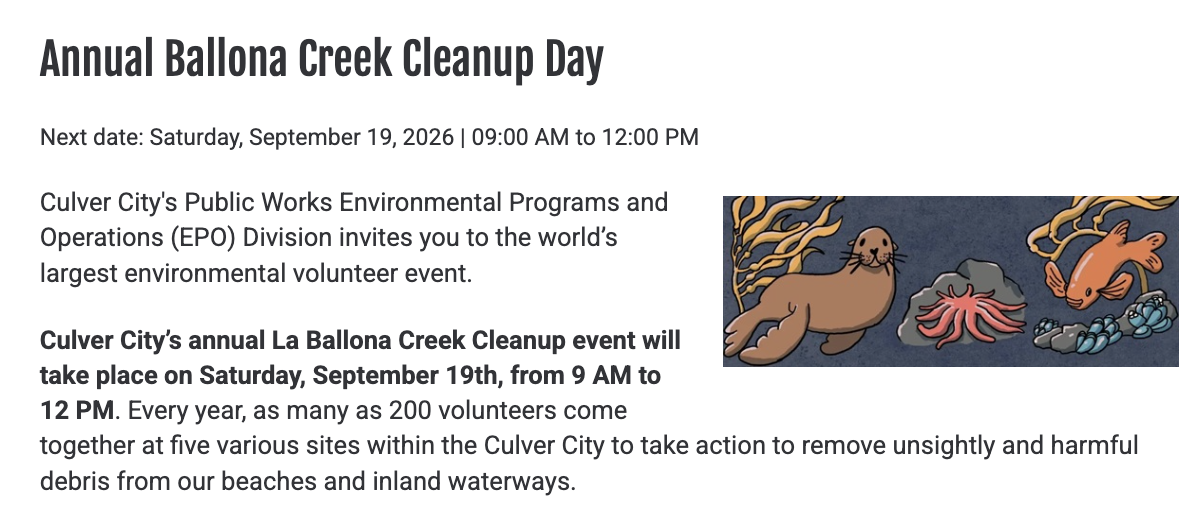 Ballona Creek Cleanup Day