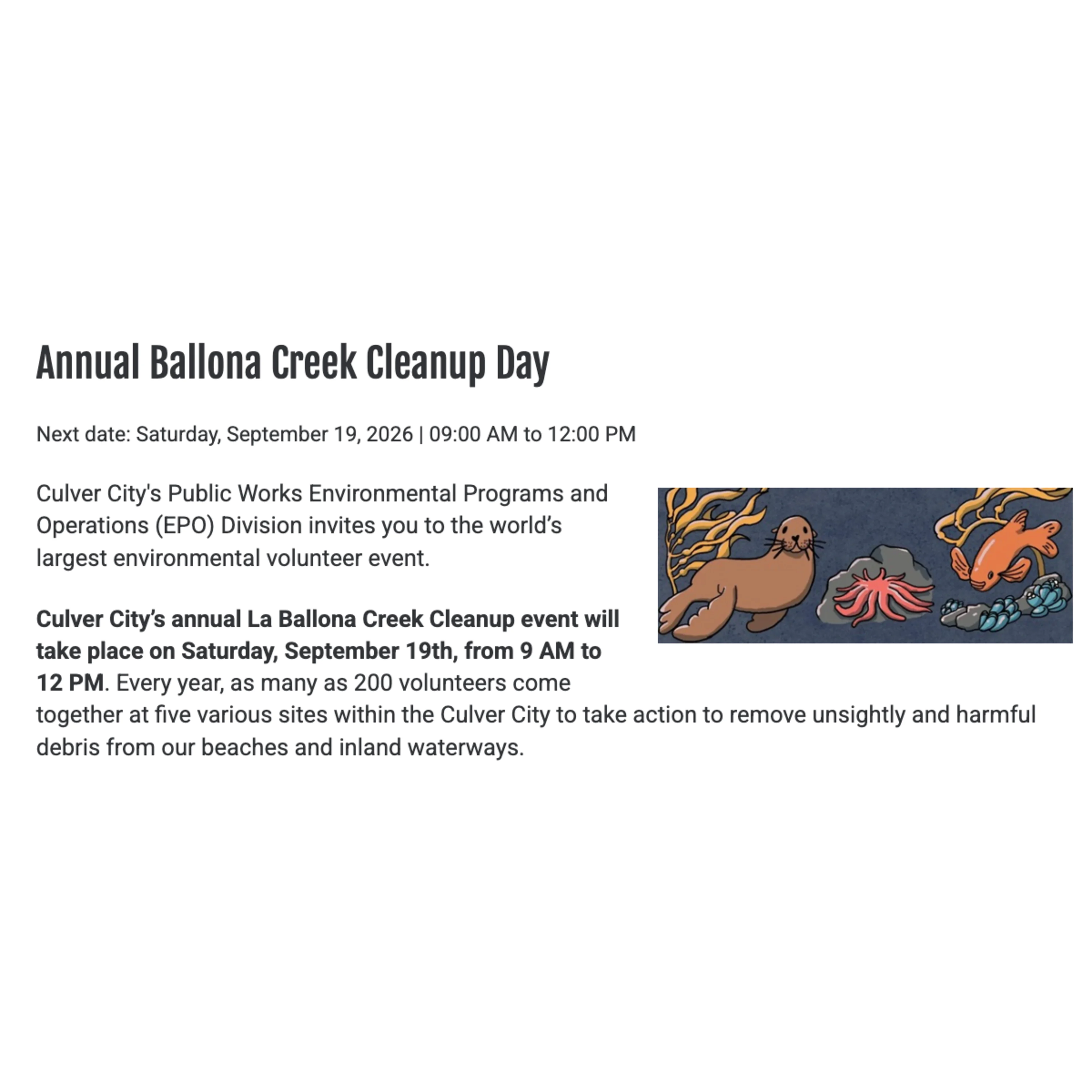Ballona Creek Cleanup Day