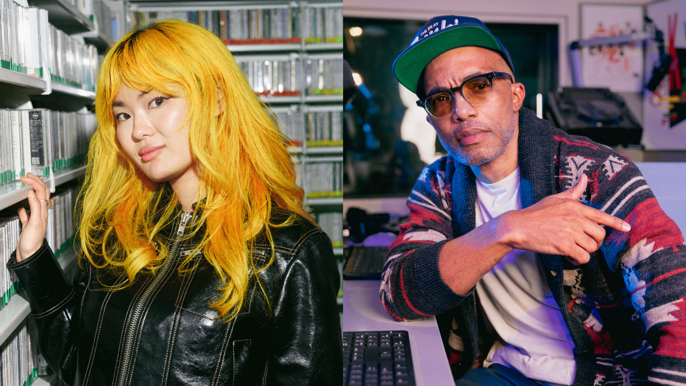 Olive Kimoto - left, J.Rocc - right