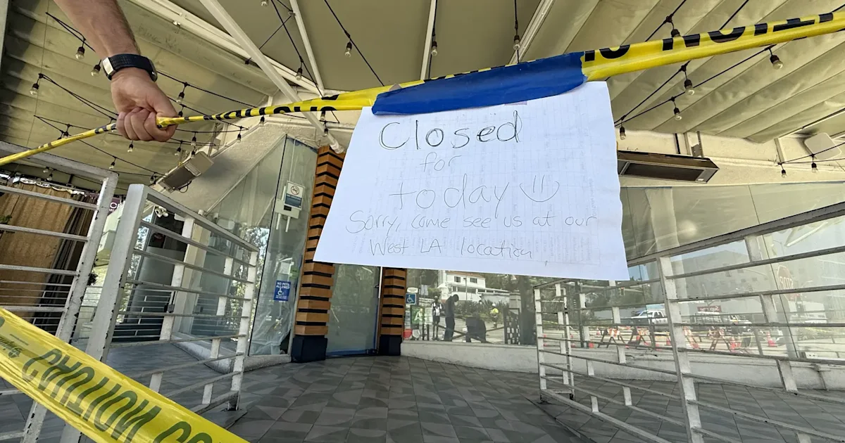 'It looked like a pond' - WeHo restaurant after pipe…