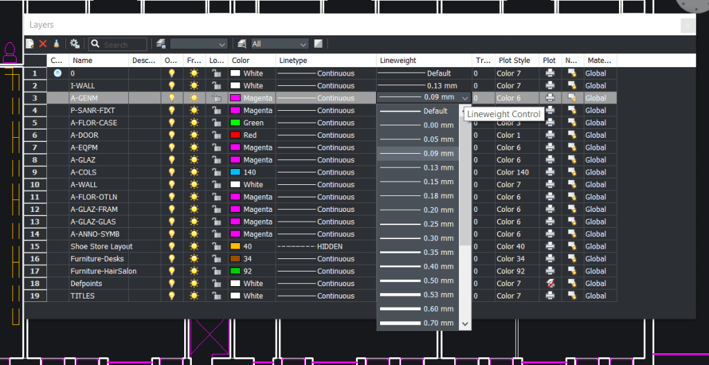 Lineweights in BricsCAD - Tuesday Tips- layer-1024x527