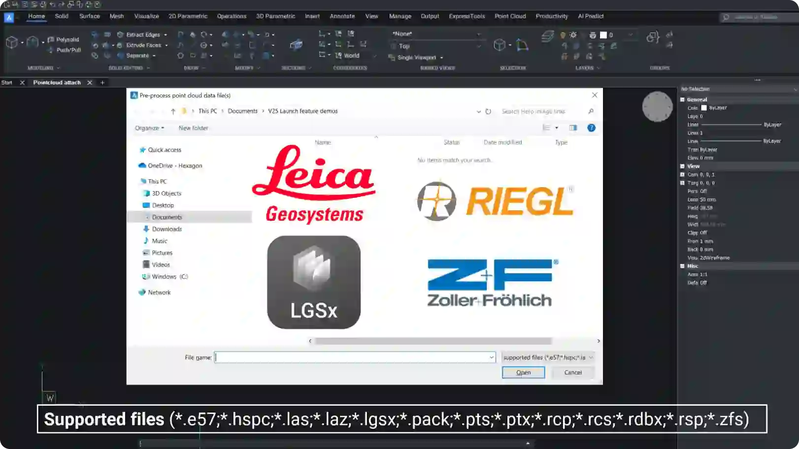 Point cloud formats