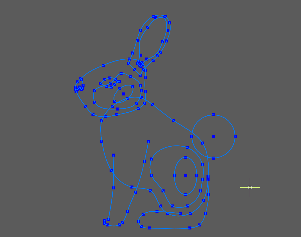 Use Complex, Curved Solids to Draw a 3D, Easter Bunny- contor lines