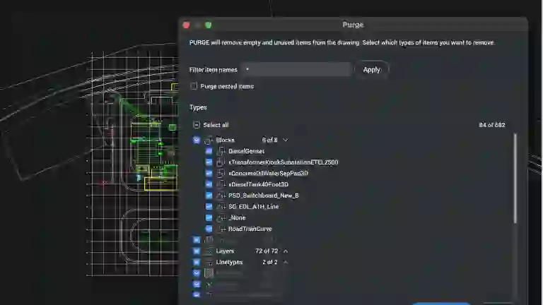 UI access to nested purge functionality