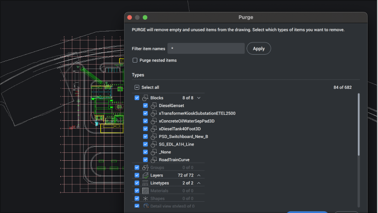 UI access to nested purge functionality UI access to nested purge functionality