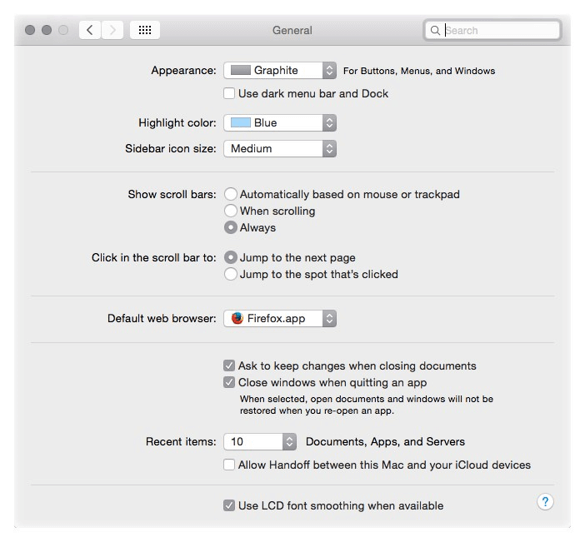 Changing the Environment - Customizing BricsCAD<sup>®</sup> -mac apperance