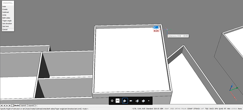 2D, 3D, BIM - 9 The House P2 - The Roof- 7 extrude