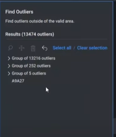 Find Outliers in BricsCAD Pro - list view