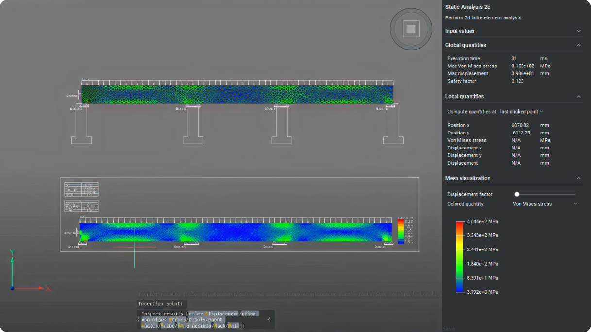 2D Finite Element Analysis (CAEANALYZE2D)