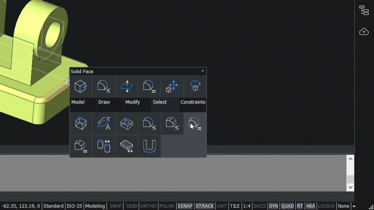 How to use Automatic chamfer recognition in BricsCAD 0,30-0,35