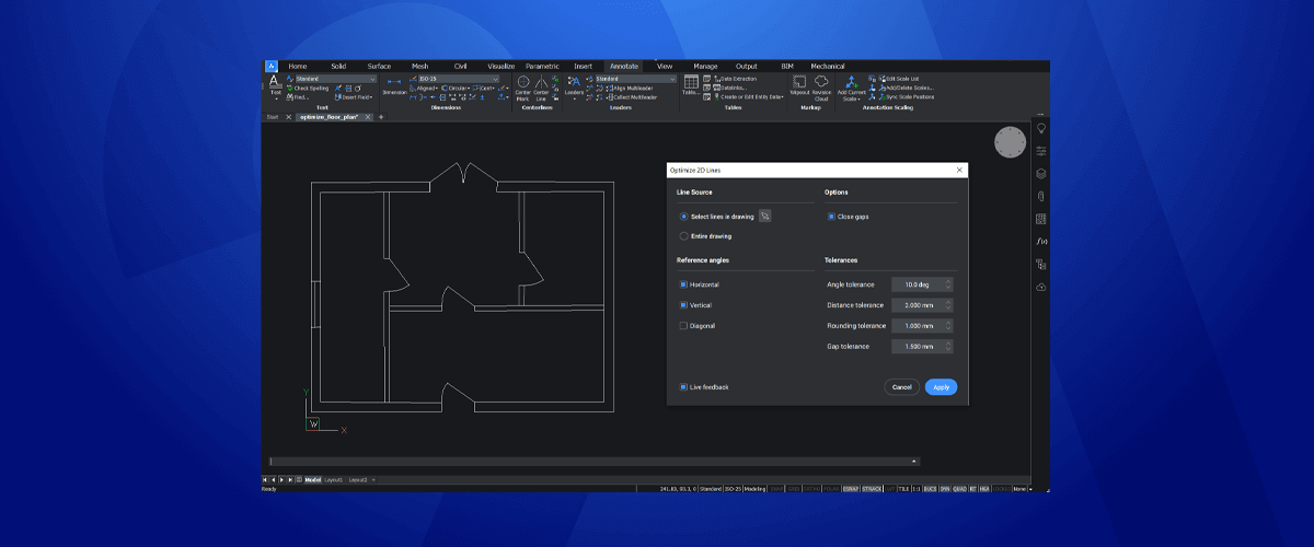 Optimization Tools - New For BricsCAD V21 | Bricsys Blog