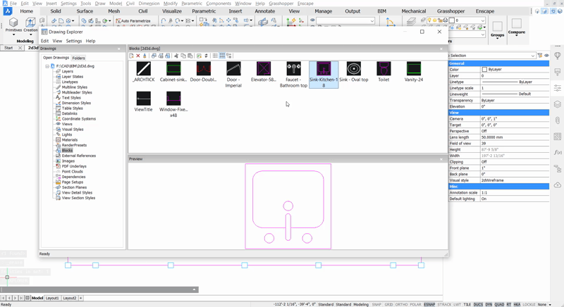 Manage Blocks With the Drawing Explorer – insert
