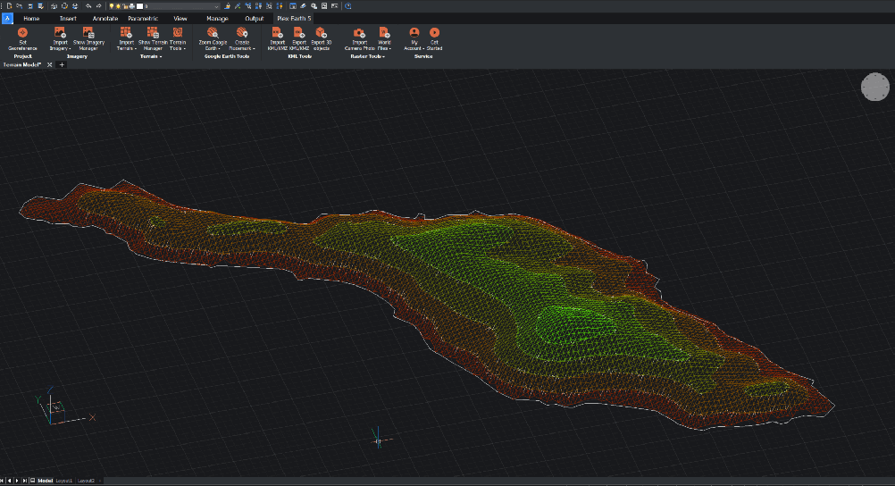 The Future of Aerial Imagery on BricsCAD – Plex-Earth 5.0- PlexEarth-terrain