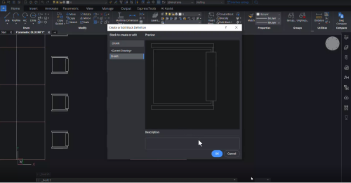 BricsCAD V23のパラメトリックブロック パラメトリックブロック化