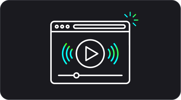 White magnifying glass icon centered on a dark rounded rectangle background, representing a search function.