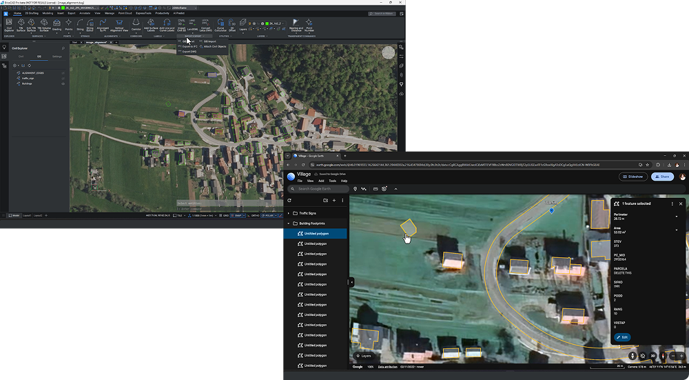 V25.2 BricsCAD Pro Civil KML KMZ Exchange
