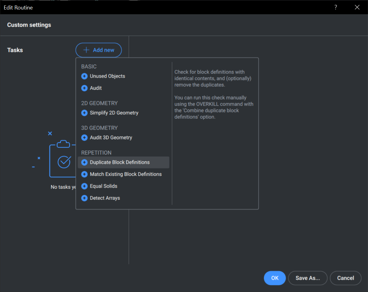 Drawing health BricsCAD V23 add task 2