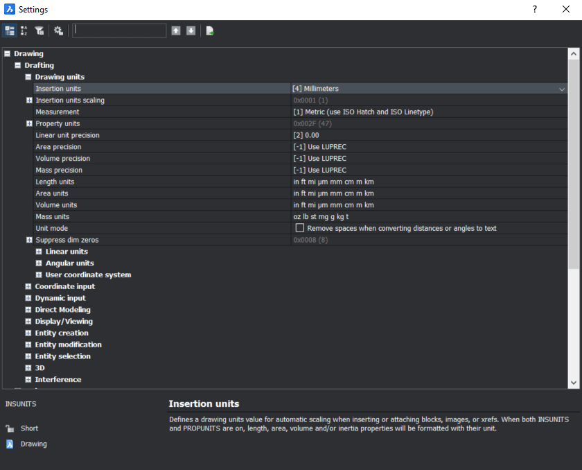 How to Change Units In BricsCAD- unit options