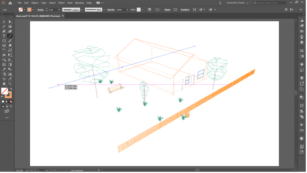 Export files and images from BricsCAD<sup>®</sup> Shape -wmf opened in illustrator-1024x578